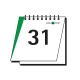 Kalender mit Metallspiralen