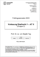Skript Strafrecht 1 - AT II (FS 2023 Gruppe 2) Prof. Dr. iur. utr. Brigitte Tag